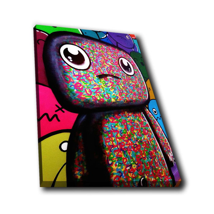 Wallity Pintura en Lienzo Decorativa Iluminada por LED Multicolor 45 x 70 cm